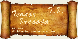 Teodor Kresoja vizit kartica